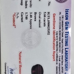 Gomed (Hessonite Garnet Stone) – Certified Natural Gemstone for Rahu Planet